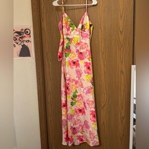 Bardot Pink Floral Maxi Dress